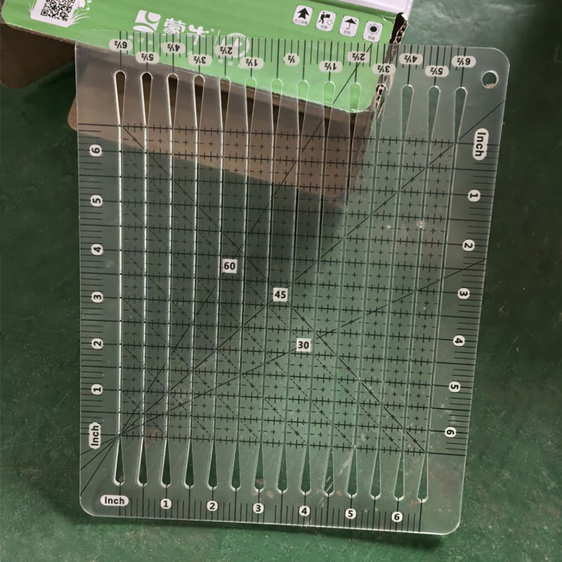 Quilting Ruler Square - 5-in-1 ไม้บรรทัดตัดผ้าควิลท์ อะคริลิกใส แม่แบบสี่เหลี่ยม ไม้บรรทัดสำหรับงานเย็บผ้า ตัดผ้าควิลท์