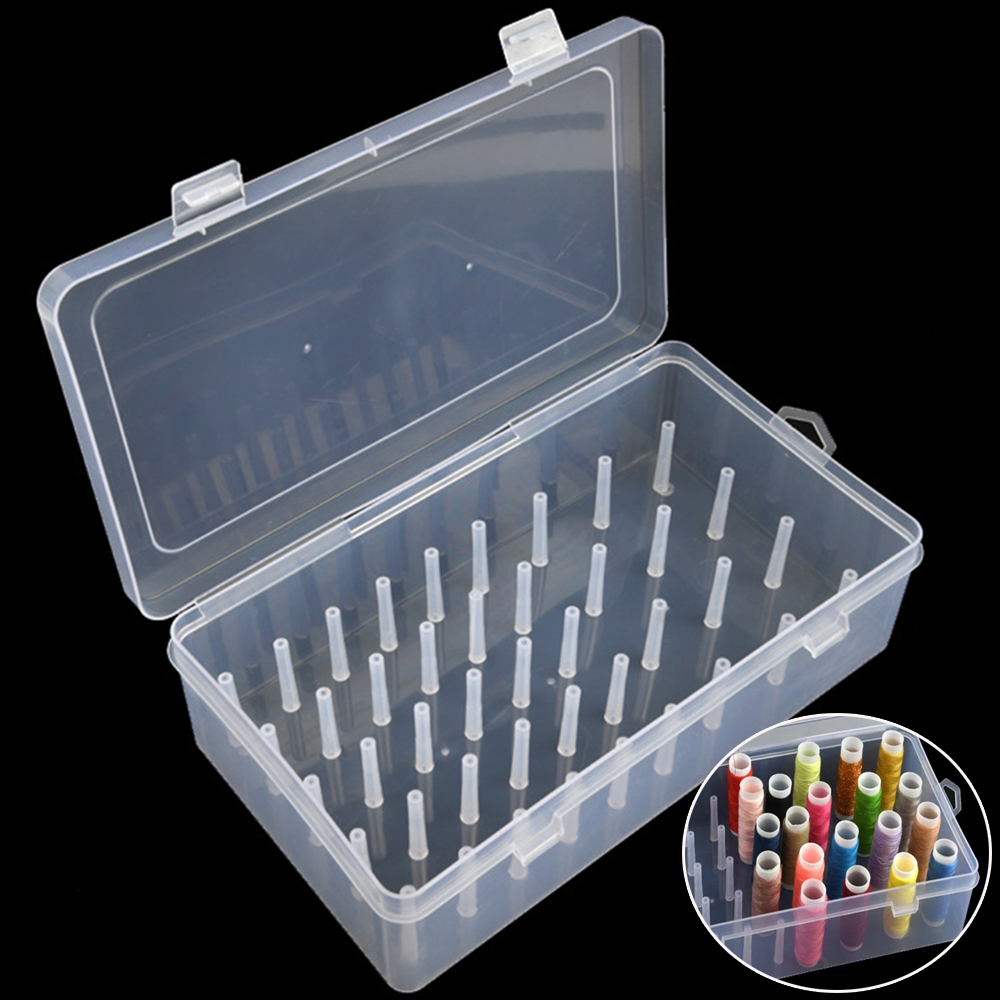 Bobbin Organizer Box - ใหม่ด้ายเย็บกล่อง 42 ชิ้น Spools Bobbin กระเป๋าถือคอนเทนเนอร์