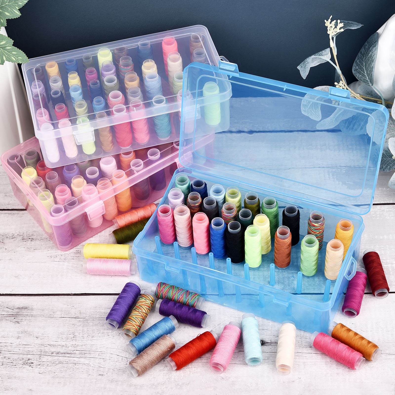 42 แกนด้ายเย็บกล่อง Bobbins กล - Bobbin Organizer Box บทวิจารณ์และราคา