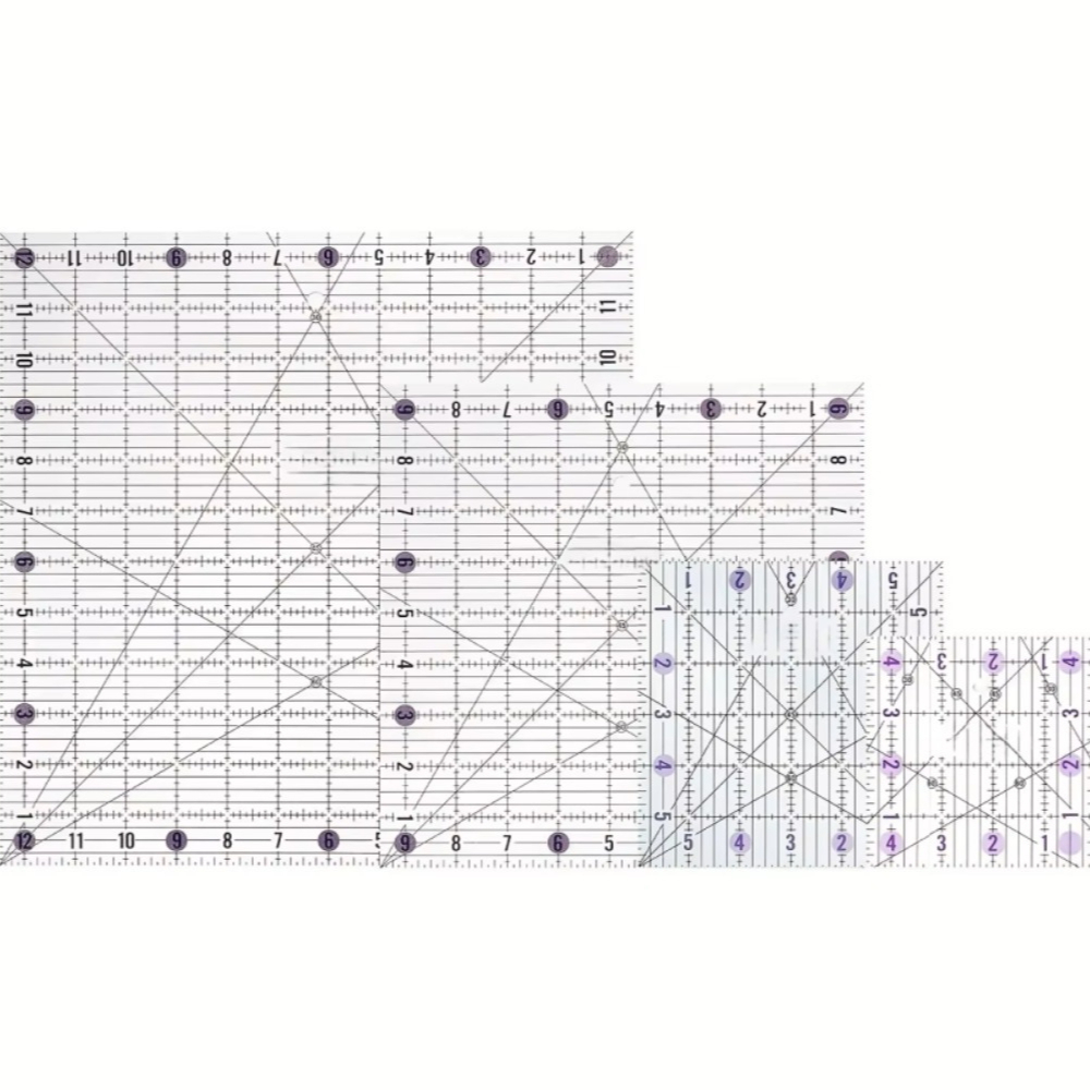 ชุดไม้บรรทัดอะคริลิกทรงสี่เหลี - Quilting Ruler Square บทวิจารณ์และราคา