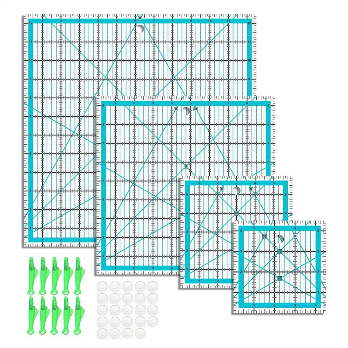 ชุดไม้บรรทัดควิลท์ 4 ชิ้น, ไม้ - Quilting Ruler Square บทวิจารณ์และราคา
