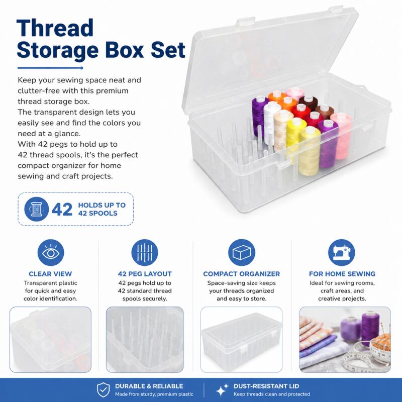 กล่องเก็บด้ายเย็บผ้า 42 ม้วน ก - Bobbin Organizer Box บทวิจารณ์และราคา