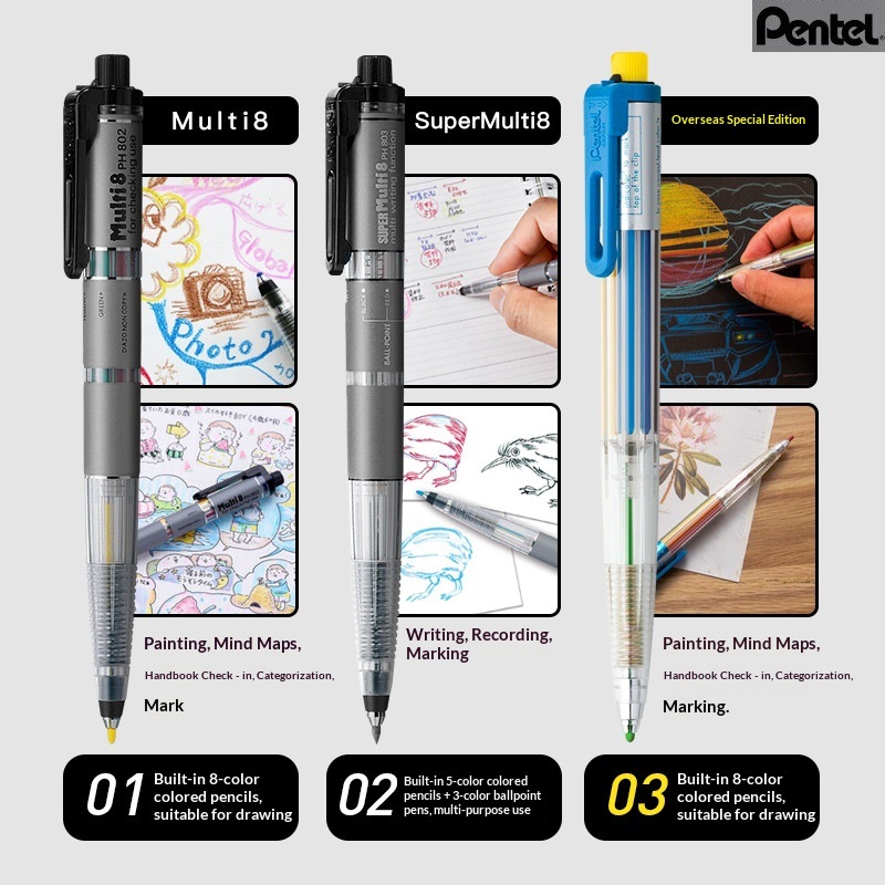 ดินสอกดเพนเทล อาร์ต มัลติ 8 สี - Staedtler Pencil Lumocolor บทวิจารณ์และราคา