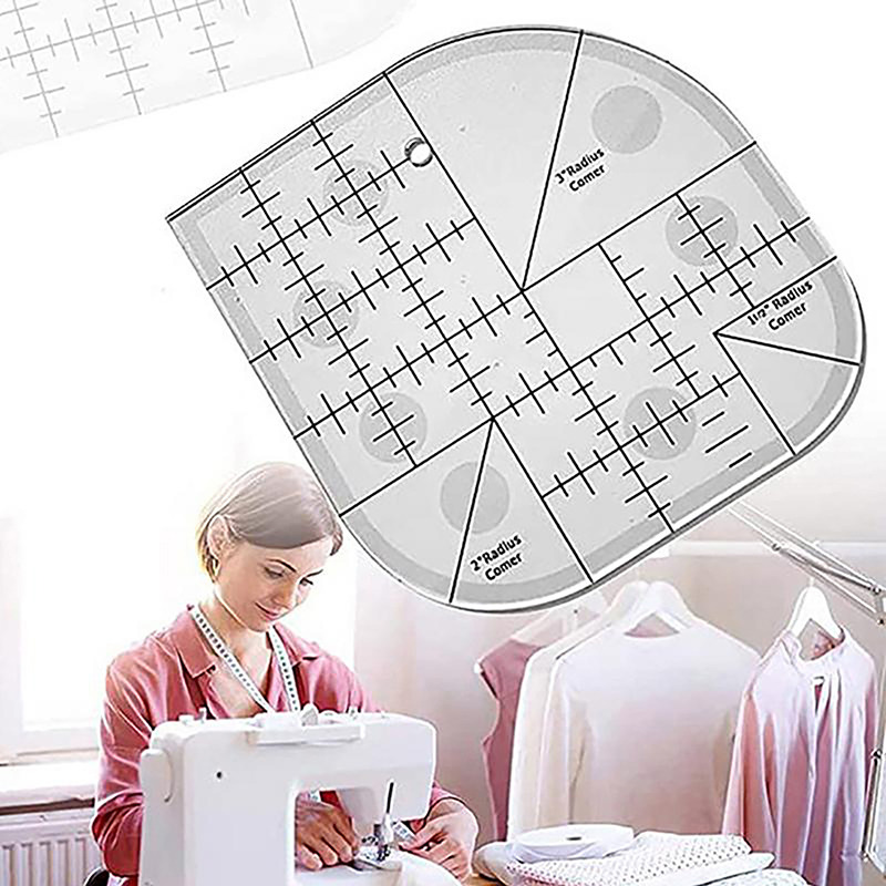 เครื่องตัดมุมโค้งไม้บรรทัดผ้าน - Quilting Ruler Square บทวิจารณ์และราคา
